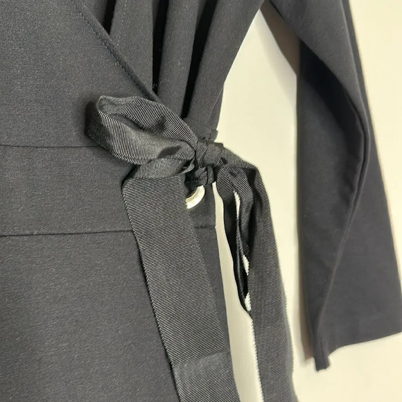 Massimo Dutti Black Wrap Dress - Picture 5 of 8